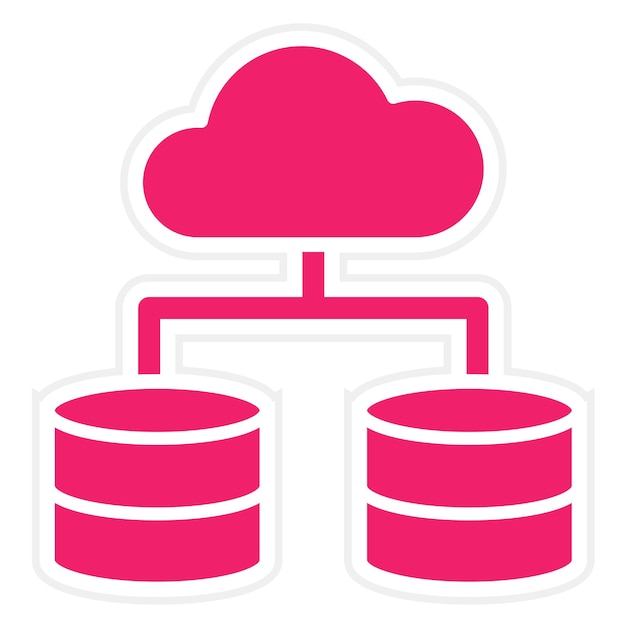 Estilo de icono de almacenamiento en nube de diseño vectorial
