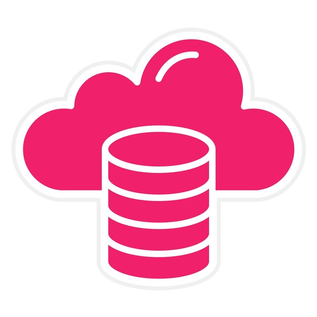 Estilo de icono de almacenamiento en nube de diseño vectorial