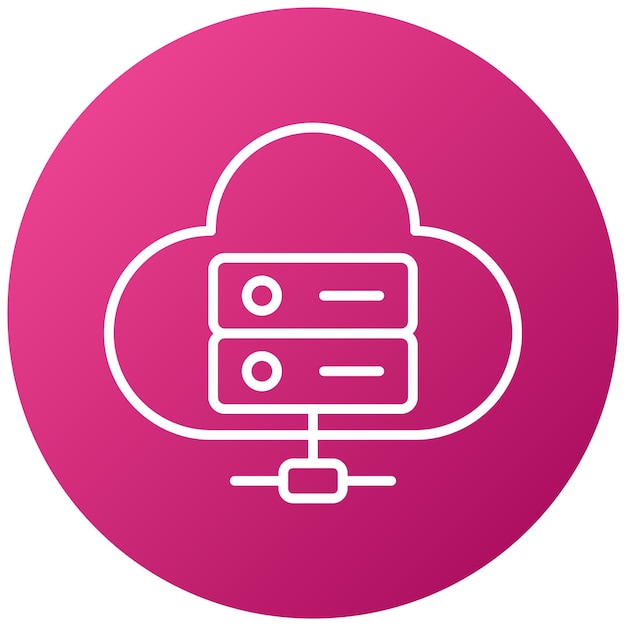Estilo de icono de almacenamiento en nube de diseño vectorial