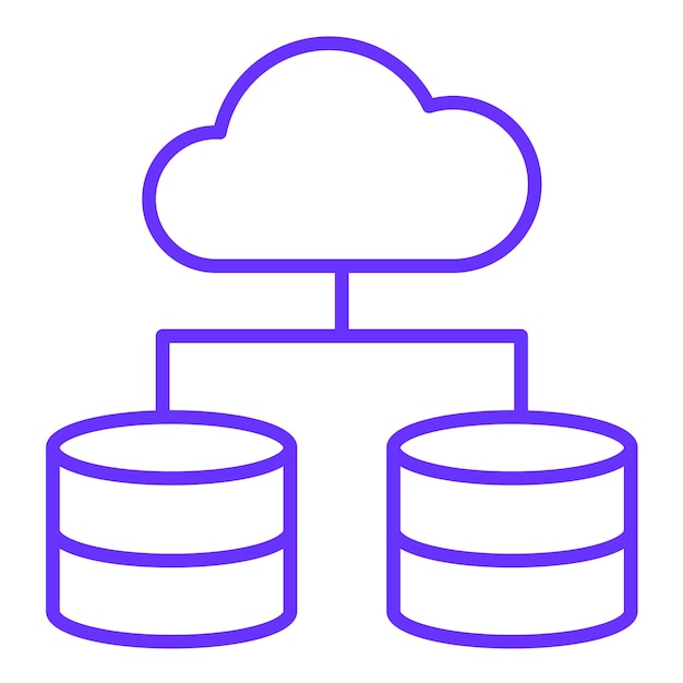 Estilo de icono de almacenamiento en nube de diseño vectorial
