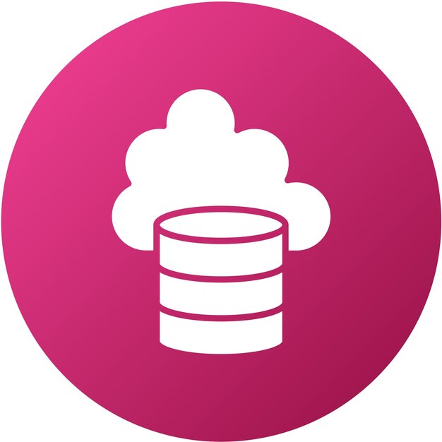 Estilo de icono de almacenamiento en nube de diseño vectorial