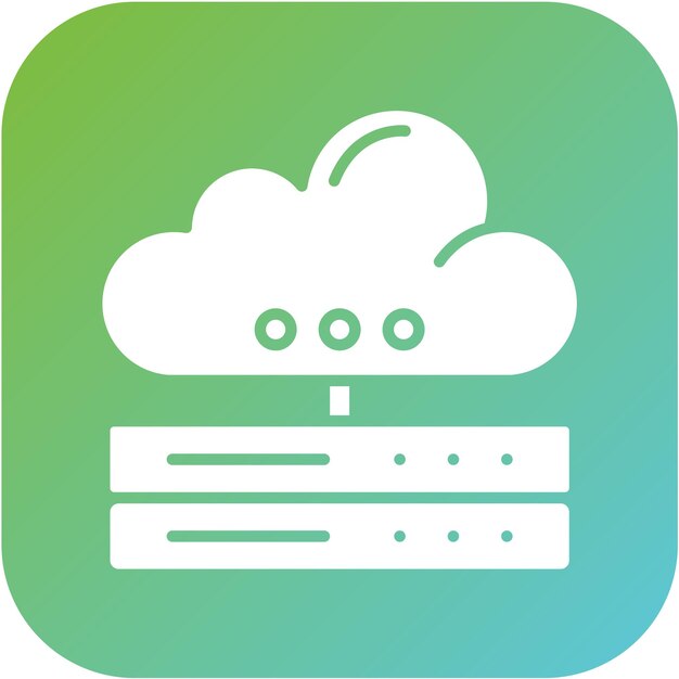 Estilo del icono de almacenamiento en la nube