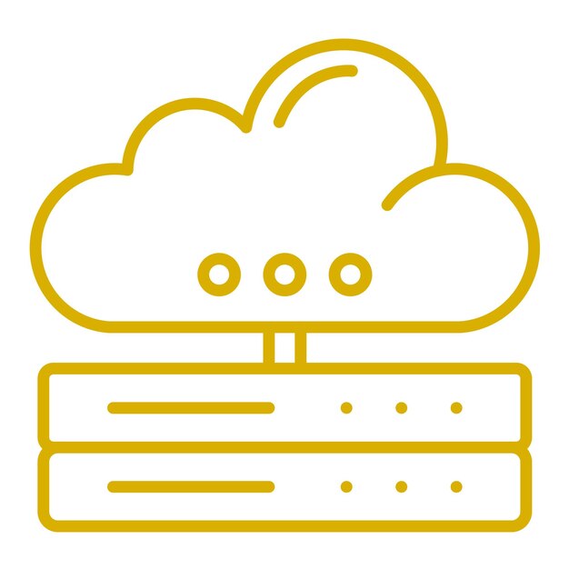 Estilo del icono de almacenamiento en la nube