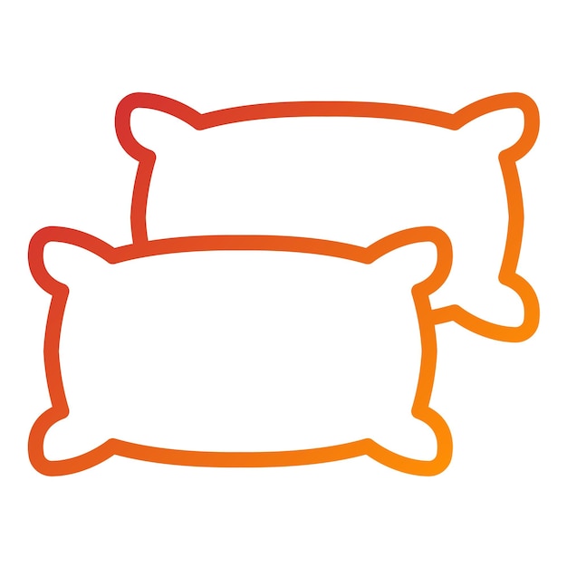 Estilo del icono de la almohada de la cama de diseño vectorial