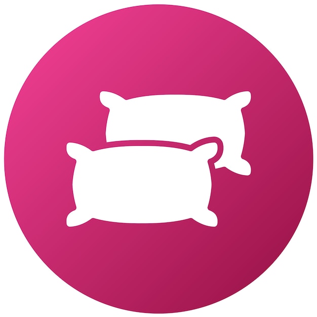 Estilo del icono de la almohada de la cama de diseño vectorial