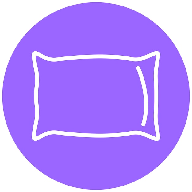 Estilo del icono de la almohada de cuero de diseño vectorial