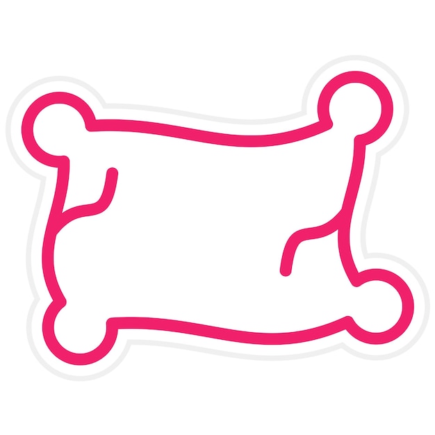 Estilo del icono de la almohada de diseño vectorial