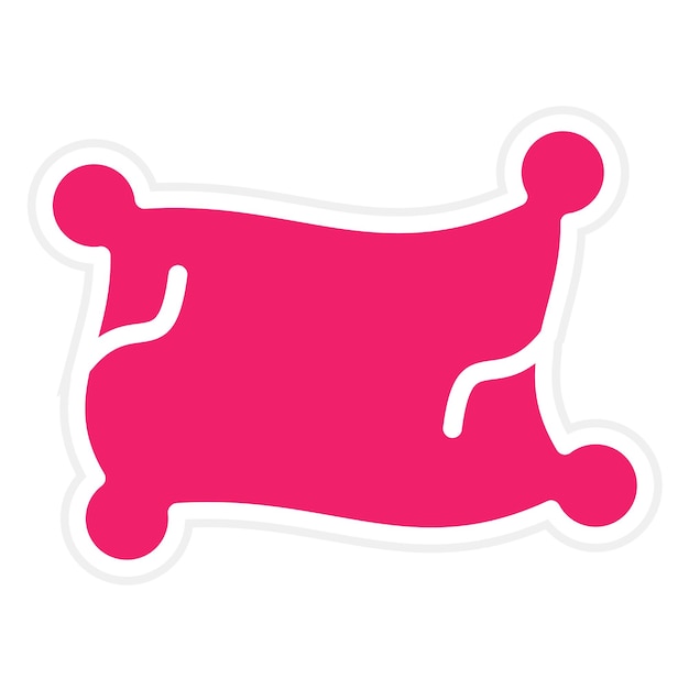 Estilo del icono de la almohada de diseño vectorial