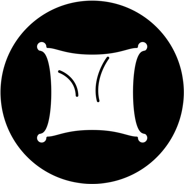 Estilo del icono de la almohada de diseño vectorial