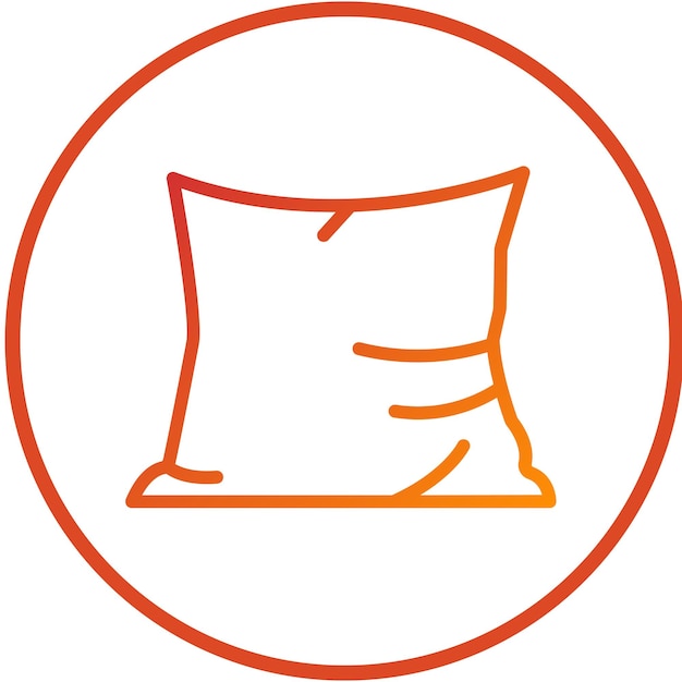 Estilo del icono de la almohada euro de diseño vectorial