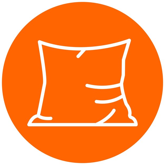 Estilo del icono de la almohada euro de diseño vectorial