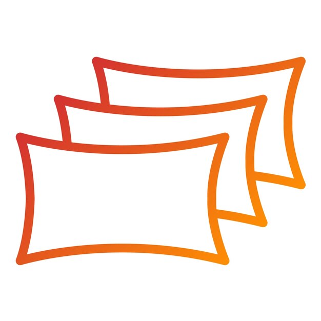 Estilo del icono de la almohada del piso de diseño vectorial