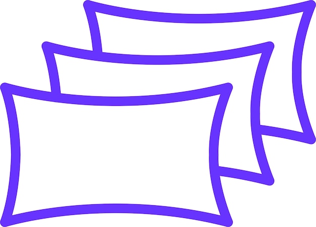 Estilo del icono de la almohada del piso de diseño vectorial