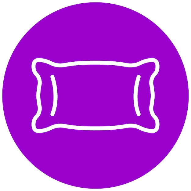 Estilo del icono de la almohada de seda de diseño vectorial