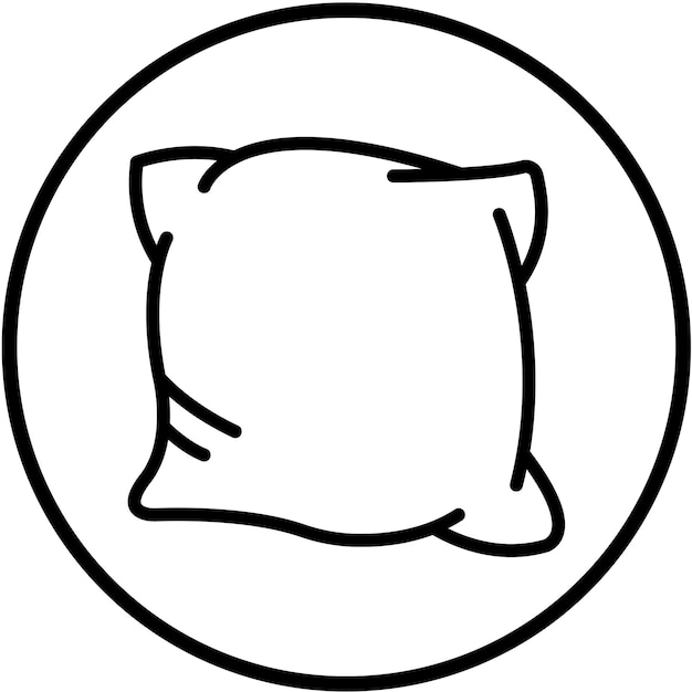 Estilo de icono de almohada de terciopelo de diseño vectorial