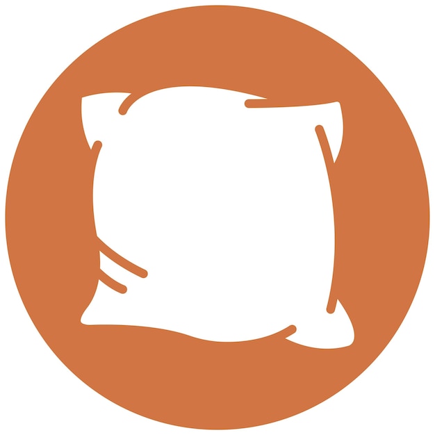 Estilo de icono de almohada de terciopelo de diseño vectorial