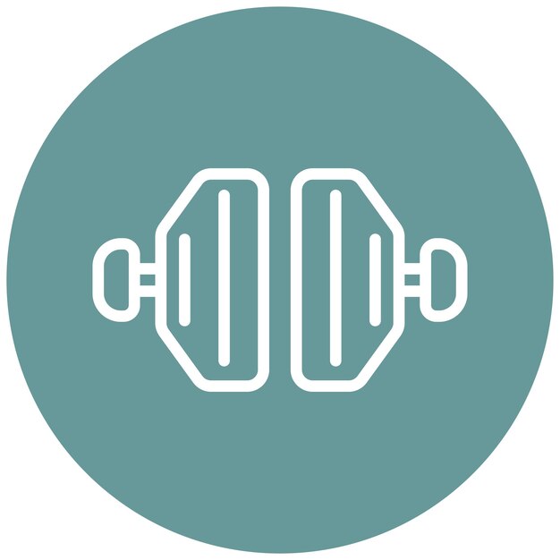 Estilo del icono de la almohadilla de freno de diseño vectorial