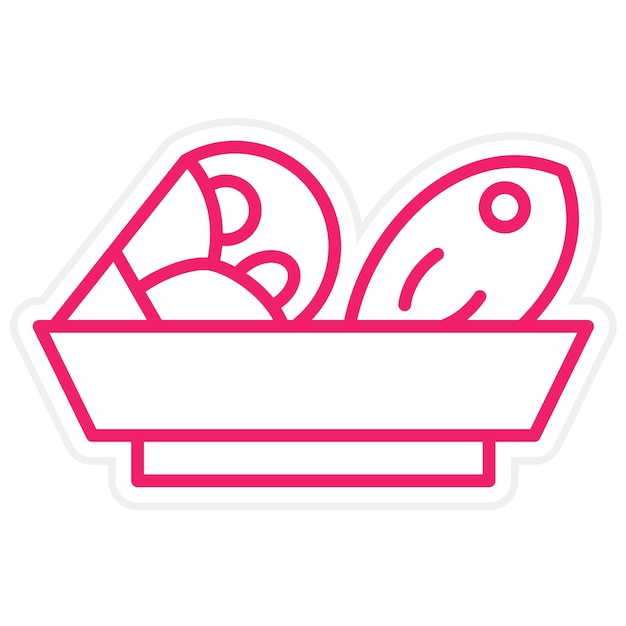 Estilo de icono de almuerzo de diseño vectorial