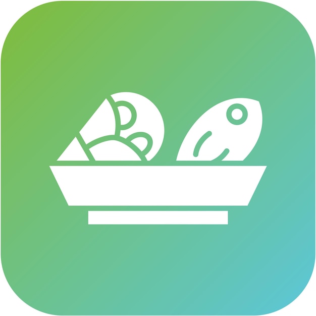 Estilo de icono de almuerzo de diseño vectorial