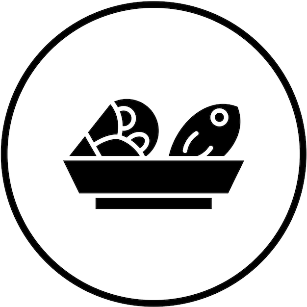 Estilo de icono de almuerzo de diseño vectorial