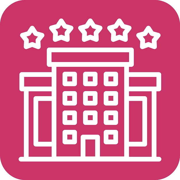 Estilo de icono de alojamiento de diseño vectorial