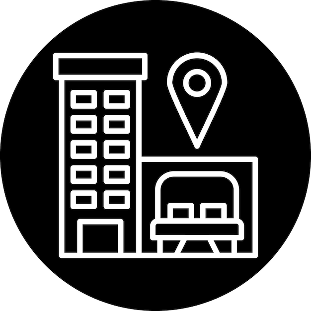 Estilo de icono de alojamiento de diseño vectorial