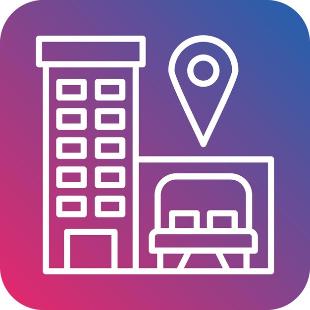 Estilo de icono de alojamiento de diseño vectorial