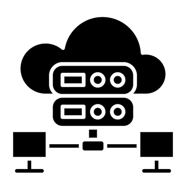 Estilo de icono de alojamiento de diseño vectorial