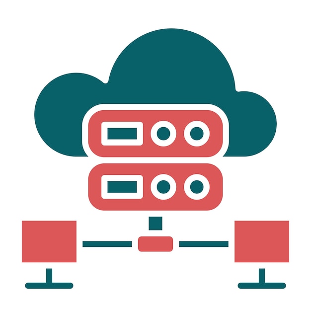 Estilo de icono de alojamiento de diseño vectorial
