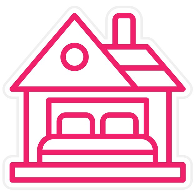 Estilo de icono de alojamiento de diseño vectorial
