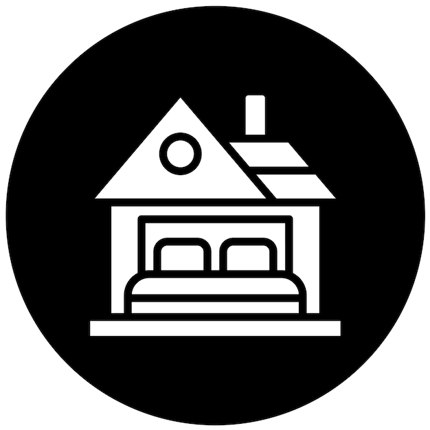Estilo de icono de alojamiento de diseño vectorial