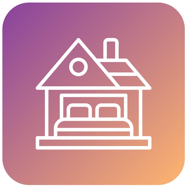Estilo de icono de alojamiento de diseño vectorial
