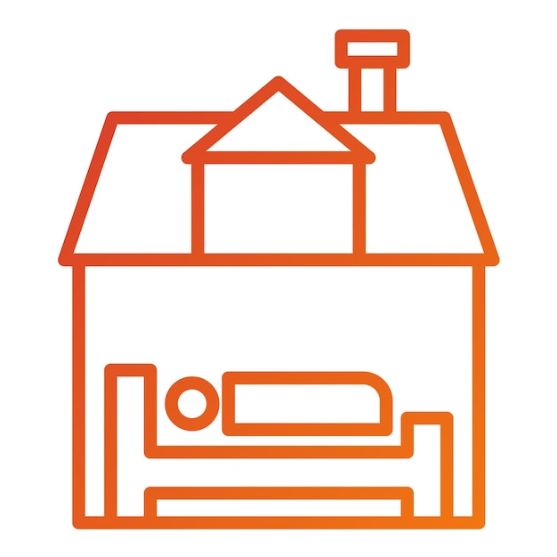 Estilo de icono de alojamiento de diseño vectorial