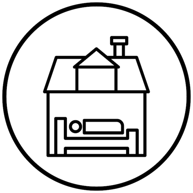 Estilo de icono de alojamiento de diseño vectorial