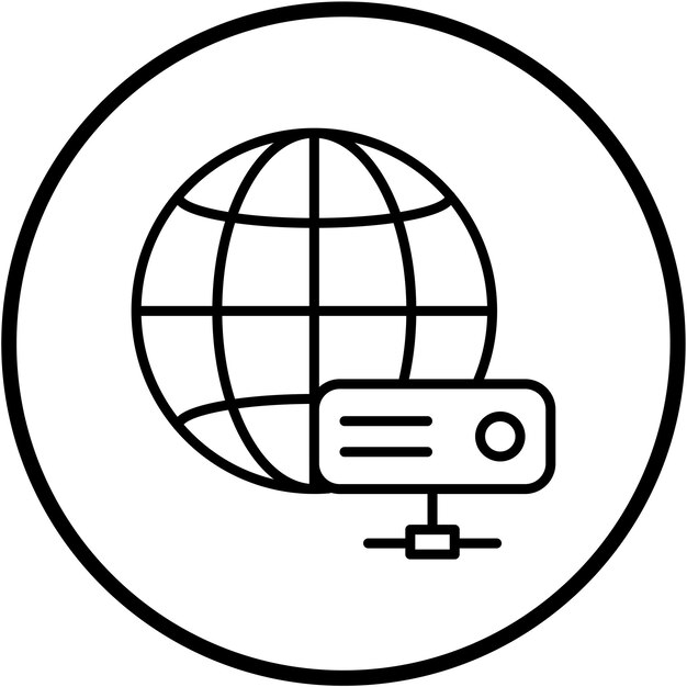 Estilo de icono de alojamiento de diseño vectorial