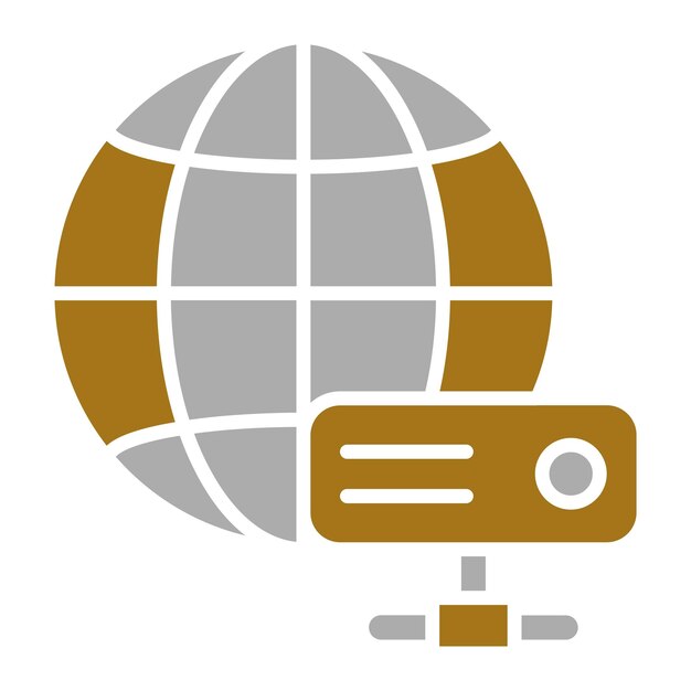 Estilo de icono de alojamiento de diseño vectorial