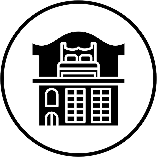Estilo de icono de alojamiento de diseño vectorial