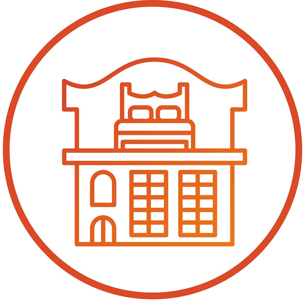 Estilo de icono de alojamiento de diseño vectorial