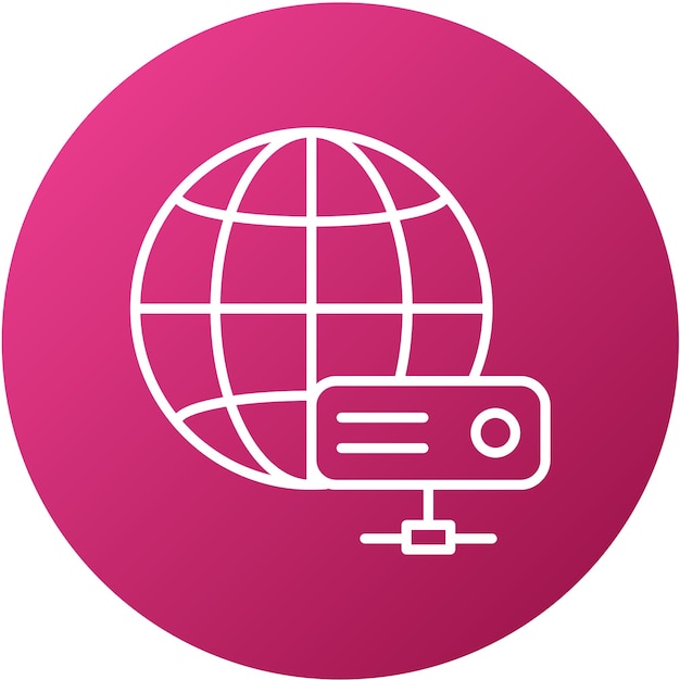 Estilo de icono de alojamiento de diseño vectorial