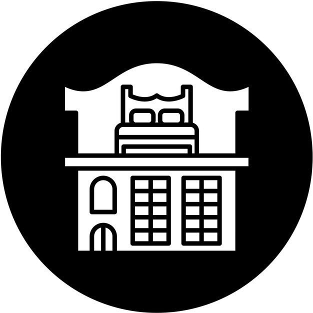 Estilo de icono de alojamiento de diseño vectorial