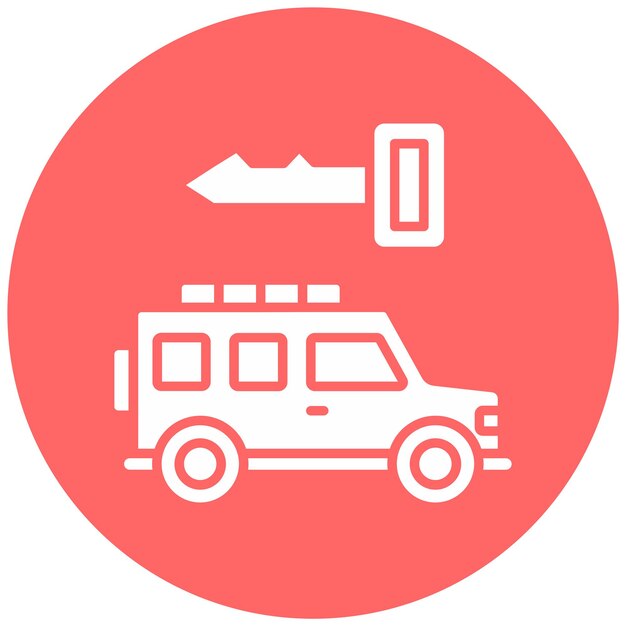 Estilo de icono de alquiler de automóviles de diseño vectorial