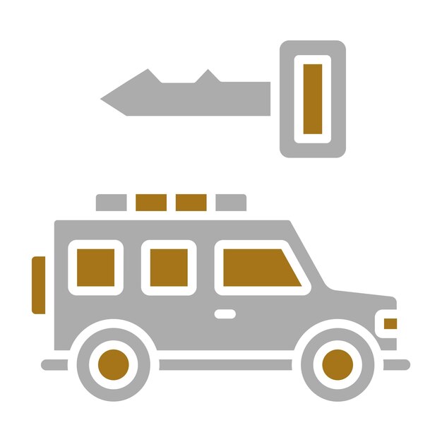 Estilo de icono de alquiler de automóviles de diseño vectorial