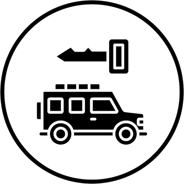 Estilo de icono de alquiler de automóviles de diseño vectorial