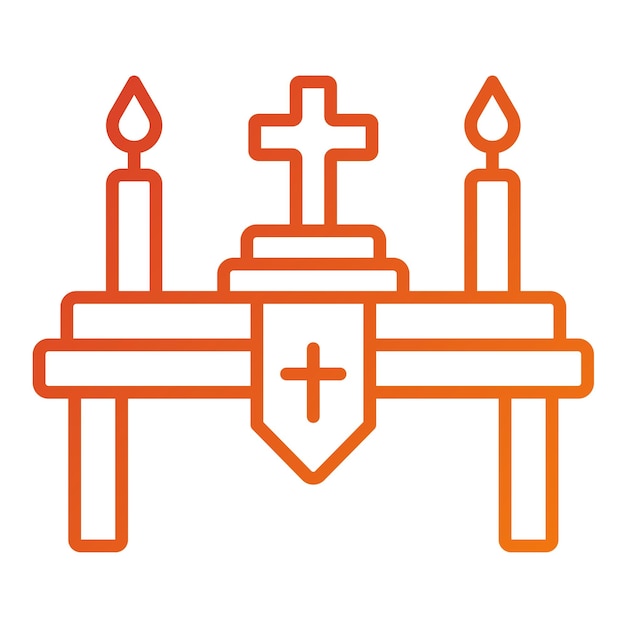 Vector estilo del icono del altar de diseño vectorial