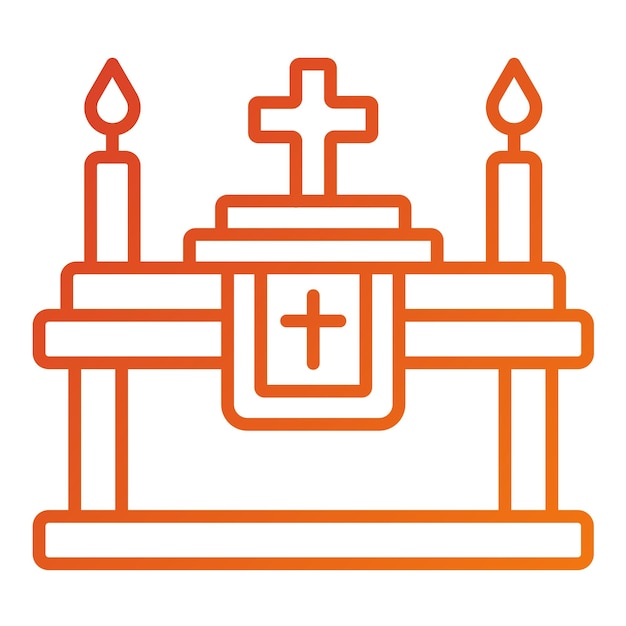 Vector estilo del icono del altar de diseño vectorial