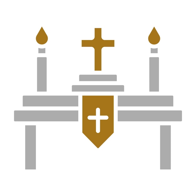 Vector estilo del icono del altar de diseño vectorial