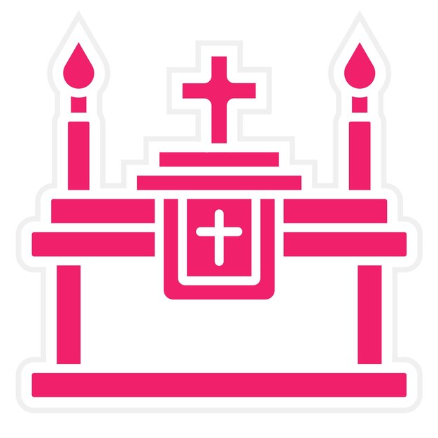 Vector estilo del icono del altar de diseño vectorial