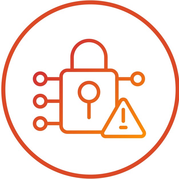 Estilo del icono de amenaza de ciberseguridad de diseño vectorial