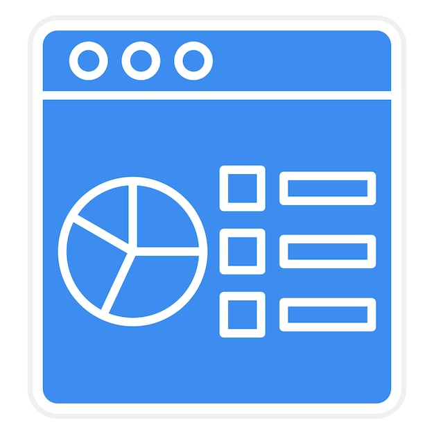 Estilo del icono de análisis de datos de diseño vectorial