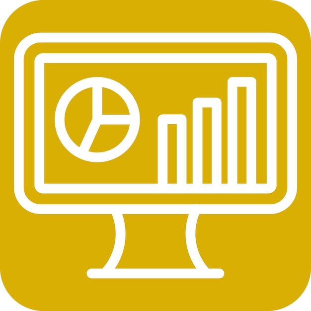 Estilo del icono de análisis de datos de diseño vectorial